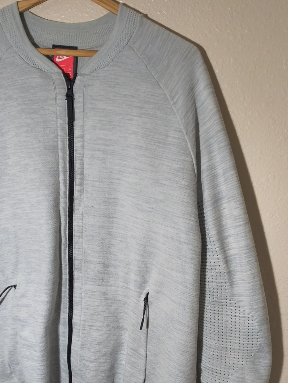 Gray White Nike Athletic Zip Up